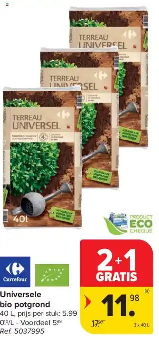 Carrefour Universele Bio Potgrond aanbieding