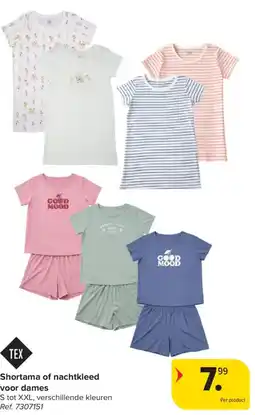 Carrefour Shortama of Nachtkleed voor Dames aanbieding