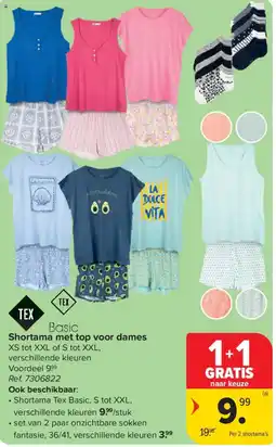 Carrefour Shortama met top voor dames aanbieding