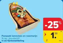 Carrefour Paaspaté lamsvlees en rozemarijn aanbieding
