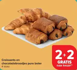 Carrefour Croissants en chocoladebroodjes pure boter aanbieding