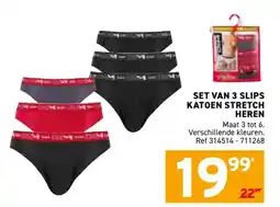 Trafic SET VAN 3 SLIPS KATOEN STRETCH HEREN aanbieding