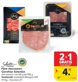 Carrefour Market Fijne vleeswaren Carrefour Selection aanbieding