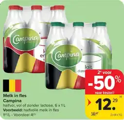 Carrefour Market Melk in fles Campina aanbieding