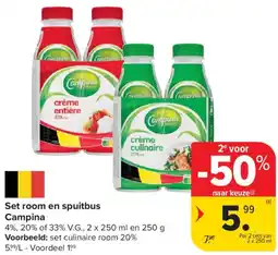 Carrefour Market Set room en spuitbus Campina aanbieding