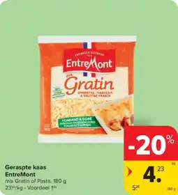 Carrefour Market Geraspte kaas EntreMont aanbieding