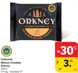 Carrefour Market Coloured Mature Cheddar Orkney aanbieding