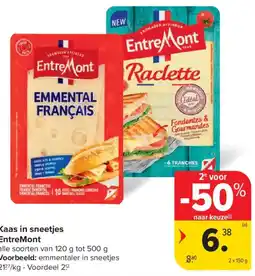 Carrefour Market Kaas in sneetjes EntreMont aanbieding