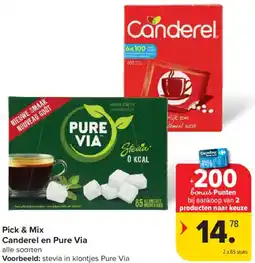 Carrefour Market Pick & Mix Canderel en Pure Via aanbieding