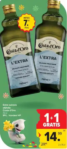 Carrefour Market Extra zuivere olijfolie Costa d'Oro aanbieding