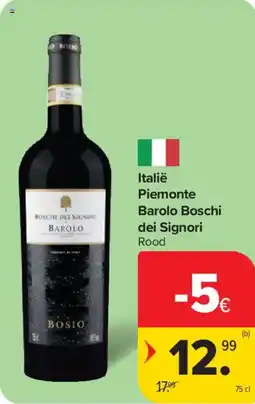 Carrefour Market Italië Piemonte Barolo Boschi dei Signori aanbieding
