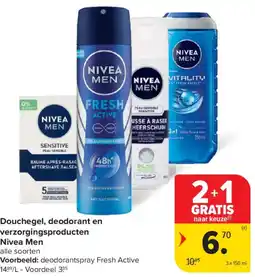 Carrefour Market Douchegel, deodorant en verzorgingsproducten Nivea Men aanbieding