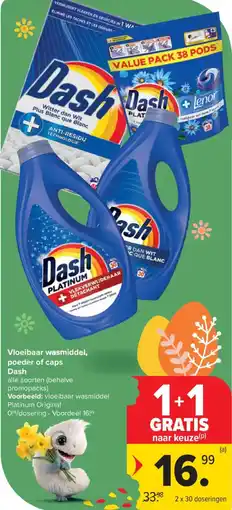 Carrefour Market Vloeibaar wasmiddel, poeder of caps Dash aanbieding