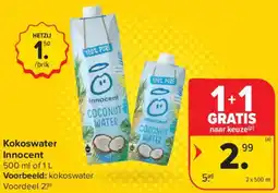 Carrefour Market Kokoswater Innocent aanbieding