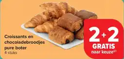Carrefour Market Croissants en Chocoladebroodjes Pure Boter aanbieding