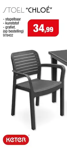 Hubo Keter Stoel Chloe aanbieding