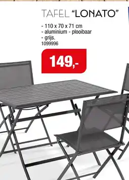 Hubo Garden Plus tafel Lonato aanbieding