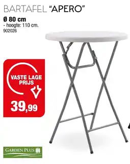 Hubo Garden Plus Bartafel Apero aanbieding