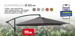 Hubo Garden Plus Zweefparasol aanbieding