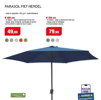 Garden Plus Parasol met Hendel