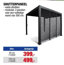 Hubo Shutterpaneel aanbieding
