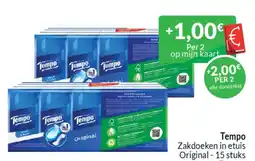 Intermarché Tempo zakdoeken in etuis original aanbieding
