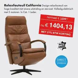 Woonsquare Relaxfauteuil California aanbieding
