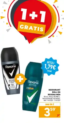 Trafic Deodorant roll on rexona men aanbieding