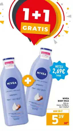 Trafic NIVEA body milk aanbieding