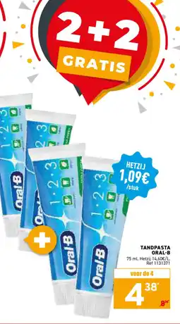 Trafic Tandpasta oral-B aanbieding