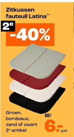 Kwantum Zitkussen fauteuil Latina aanbieding