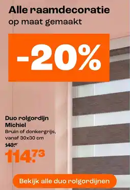 Kwantum Duo rolgordijn Michiel aanbieding