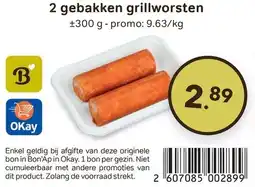 Bon Ap 2 gebakken grillworsten aanbieding