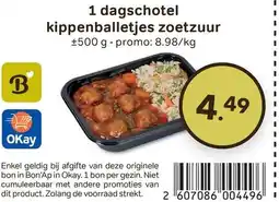Bon Ap 1 dagschotel kippenballetjes zoetzuur aanbieding