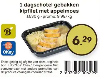 1 dagschotel gebakken kipfilet met appelmoes