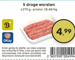 Bon Ap 5 droge worsten aanbieding