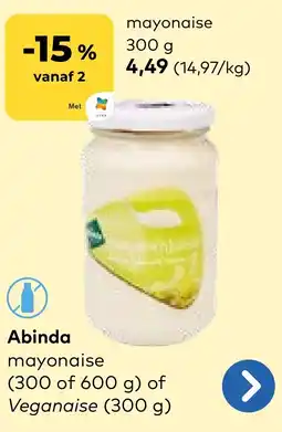 Bio Planet Abinda mayonaise Veganaise (300 g) aanbieding
