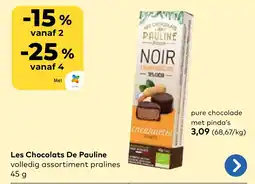 Bio Planet Les Chocolats De Pauline aanbieding