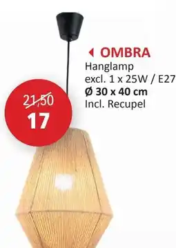 Weba Ombra hanglamp aanbieding
