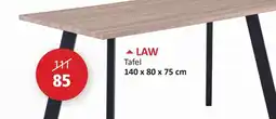 Weba Law Tafel aanbieding