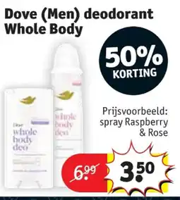 Kruidvat Dove (Men) deodorant Whole Body aanbieding