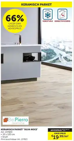 Zelfbouwmarkt KERAMISCH PARKET SILVA NOCE aanbieding