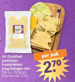 Albert Heijn AH Excellent paashaaskaasplakken jong belegen 48+ aanbieding