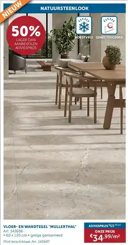 Zelfbouwmarkt VLOER- EN WANDTEGEL MULLERTHAL aanbieding