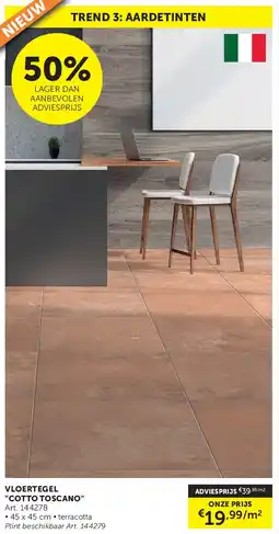 Zelfbouwmarkt VLOERTEGEL COTTO TOSCANO aanbieding