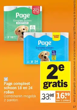 Albert Heijn Page compleet schoon 18 en 24 rollen aanbieding