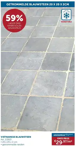 Zelfbouwmarkt VIETNAMESE BLAUWSTEEN aanbieding