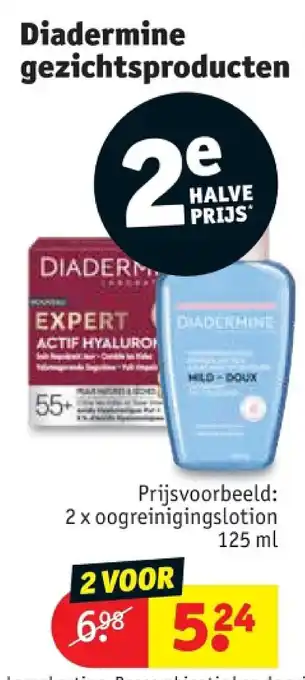 Kruidvat Diadermine gezichtsproducten aanbieding