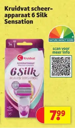 Kruidvat Kruidvat scheerapparaat 6 Silk Sensation aanbieding
