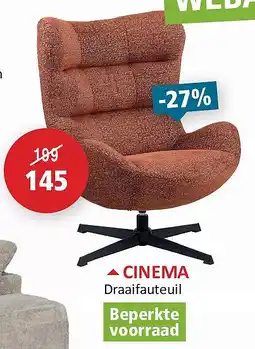 Weba CINEMA aanbieding